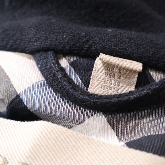 Burberry Brit Black Wool Belted Trench Coat - Picture 16 of 16